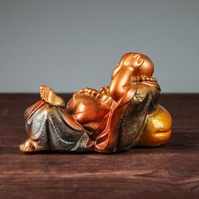 

Копилка "Хотей лежачий", глянец, бронзовый цвет, 13 см