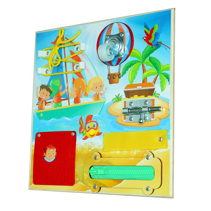 Бизиборд "Веселое путешествие" 25 х 25 см