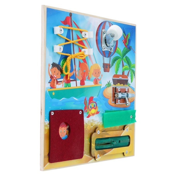 Бизиборд "Веселое путешествие" 25 х 25 см