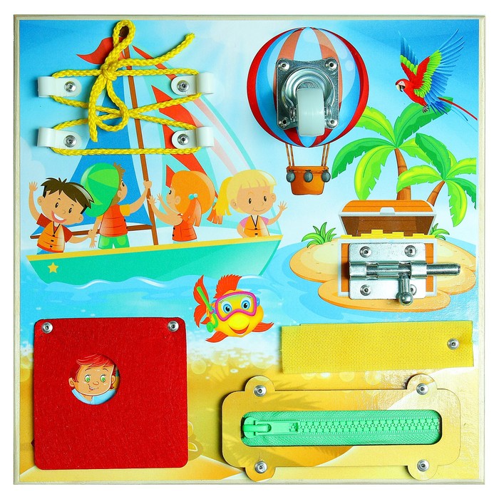 Бизиборд "Веселое путешествие" 25 х 25 см