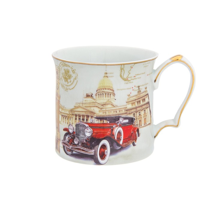 Кружка "Красный ретро автомобиль", 420 мл, 13 х 9,5 х 9 см