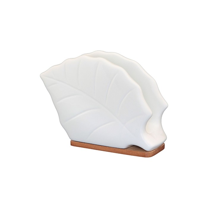 Салфетница 13 х 5 х 10 см, "Листок" на деревянной подставке