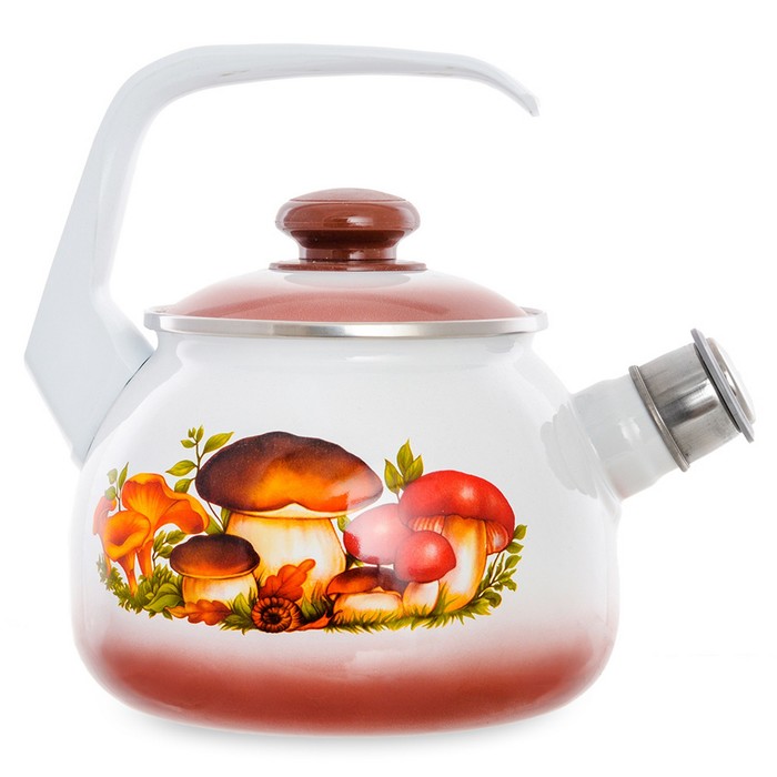 Чайник со свистком 2,5 л "Грибы"