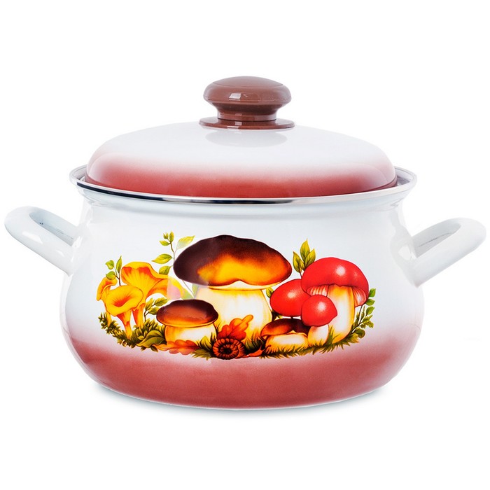 Кастрюля 3 л "Грибы" грушевидная