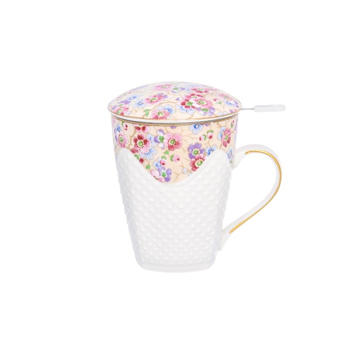 Кружка "Нежность лета", металлическое сито 420 мл, 12,5 х 9 х 13 см,