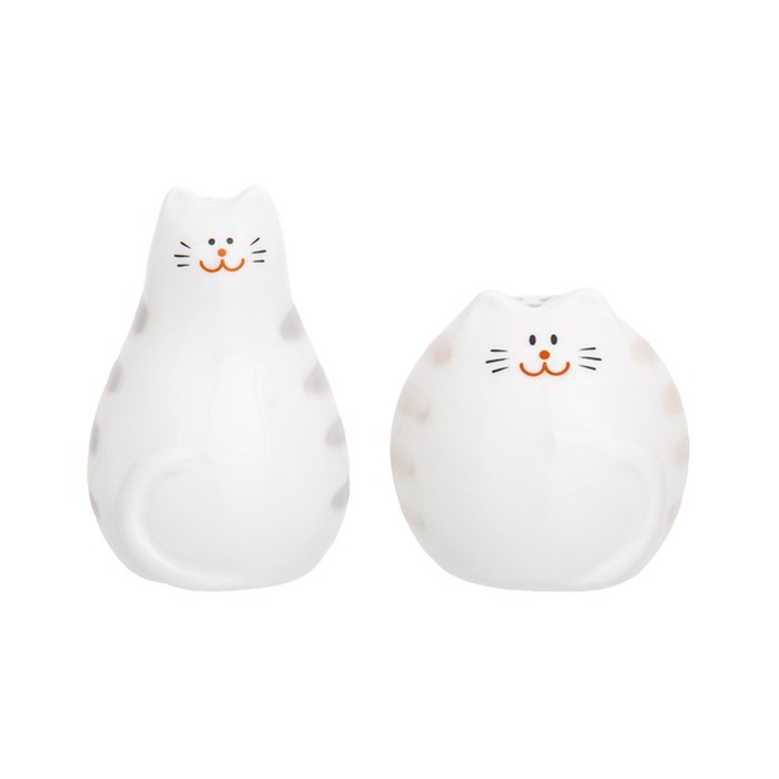 Набор для специй 2 предмета, 5 х 5 х 8 см, и 6 х 5 х 6 см, 65 мл, и 70 мл, "Коты"