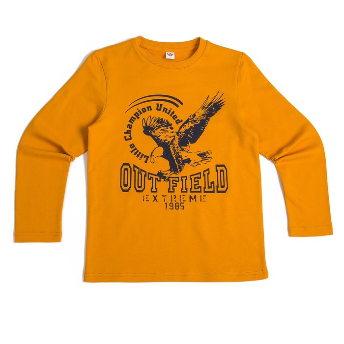 Джемпер для мальчика, рост 134 см, цвет горчичный