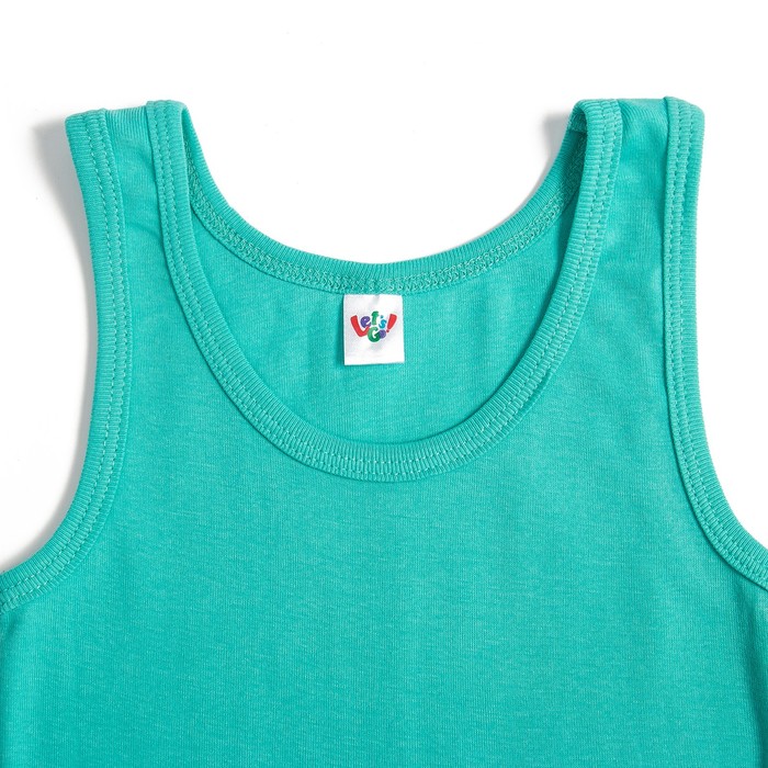 Комплект для мальчика (майка,трусы-боксеры), рост 140 см, цвет бирюзовый 3229