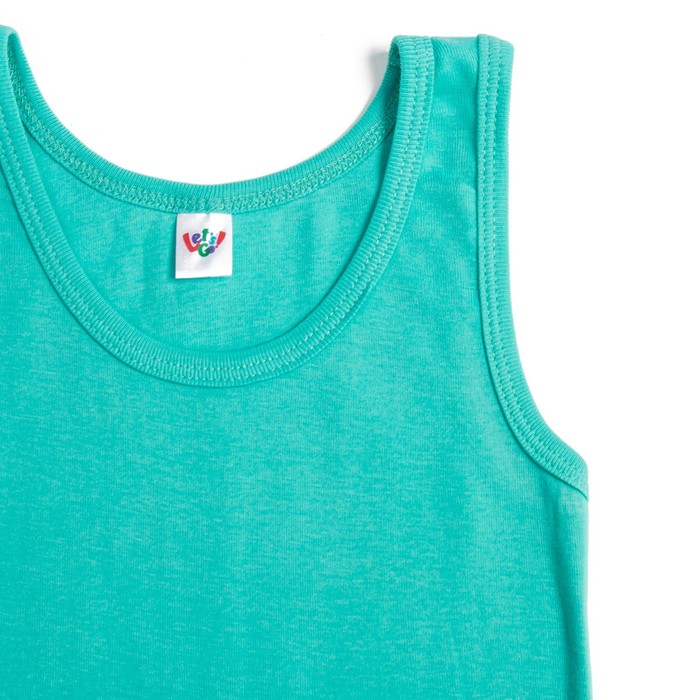 Комплект для мальчика (майка,трусы-боксеры), рост 140 см, цвет бирюзовый 3229