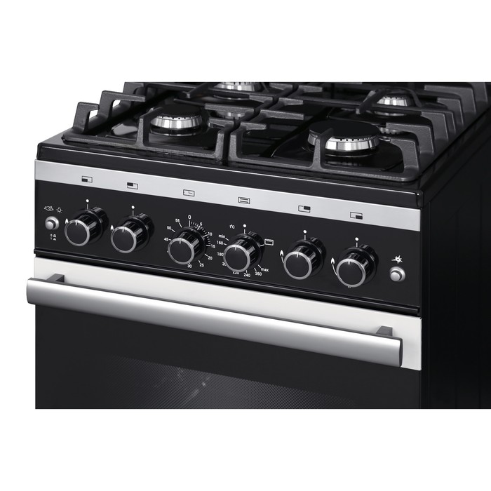 Плита газовая Gefest 5500-02 0069, 4 конфорки, 52 л, газовая духовка, серебристая