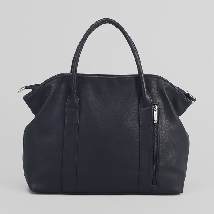 Сумка женская, отдел с перегородкой на молнии, наружный карман, цвет синий