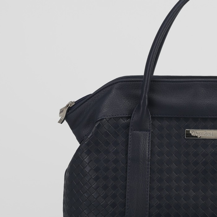 Сумка женская, отдел с перегородкой на молнии, наружный карман, цвет синий