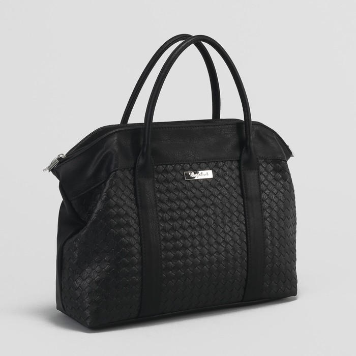 Сумка женская, отдел с перегородкой на молнии, наружный карман, цвет чёрный