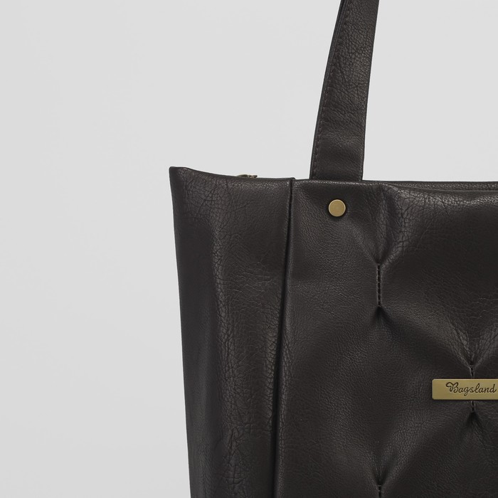 Сумка женская, отдел на молнии, наружный карман, цвет коричневый