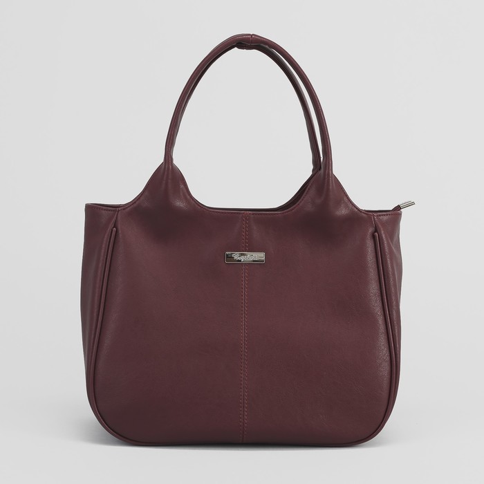 Сумка женская, отдел на молнии, наружный карман, цвет бордовый