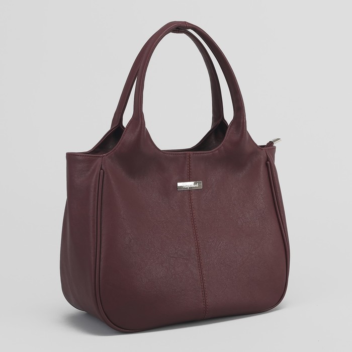 Сумка женская, отдел на молнии, наружный карман, цвет бордовый