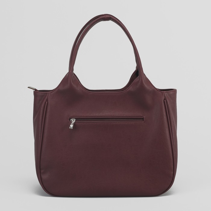 Сумка женская, отдел на молнии, наружный карман, цвет бордовый