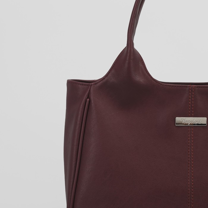 Сумка женская, отдел на молнии, наружный карман, цвет бордовый