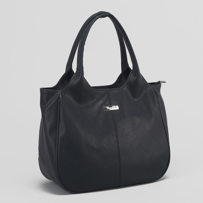 Сумка женская, отдел на молнии, наружный карман, цвет тёмно-синий