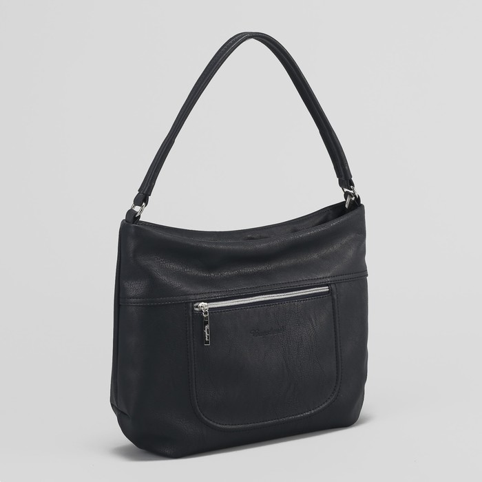 Сумка женская, отдел на молнии, наружный карман, цвет синий