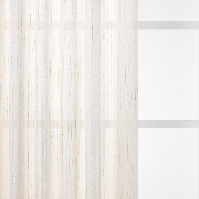 Тюль "Берна", размер 270х300 см-1 шт., шторная лента, цвет экрю