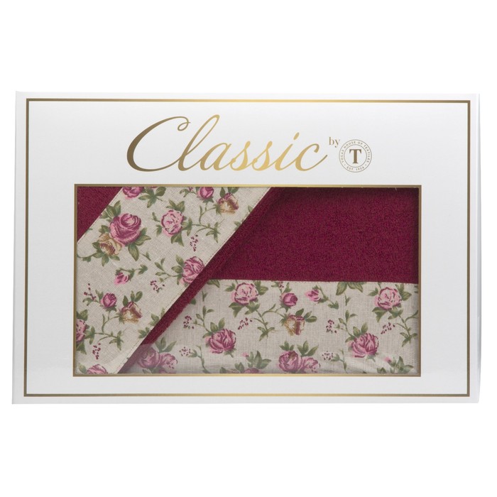 КМП "Адель", размер 50х90 см, 70х130 см по 1 шт., цвет бордо