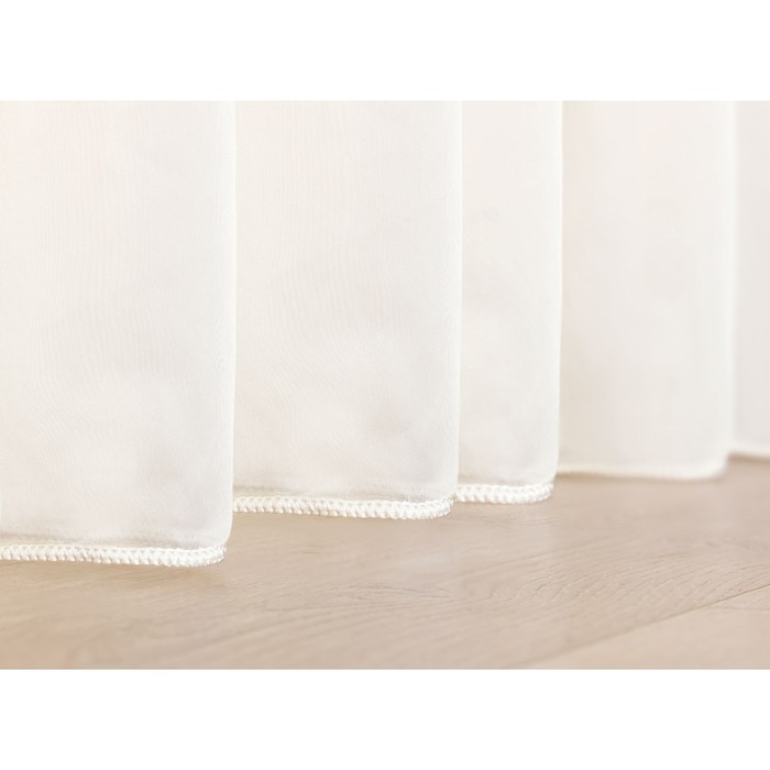 Тюль "Вуаль", размер 275х400 см-1 шт., шторная лента, цвет экрю