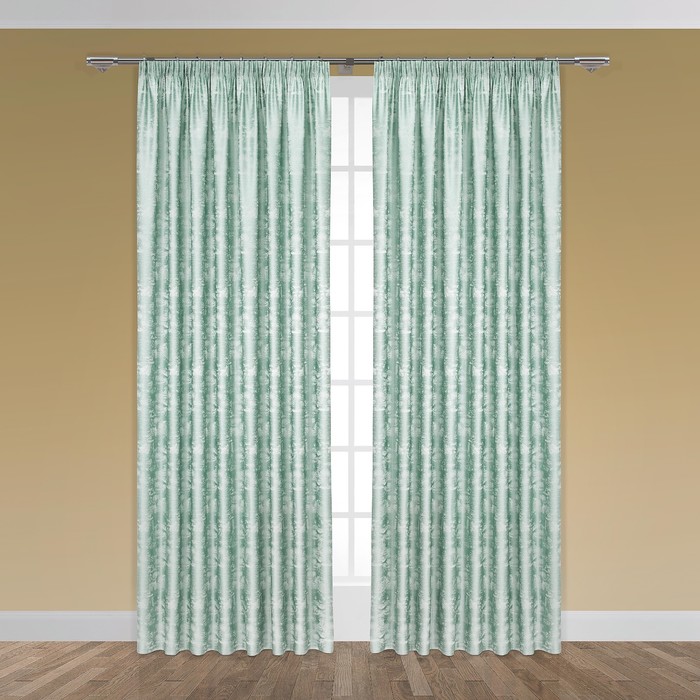 Штора "Пилар", размер 200х270 см-1 шт., цвет бирюзовый