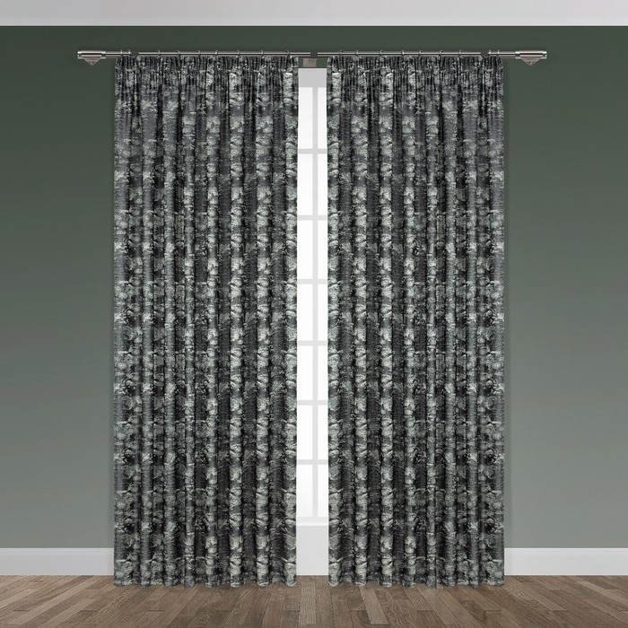 Штора "Пилар", размер 200х270 см-1 шт., цвет чёрный