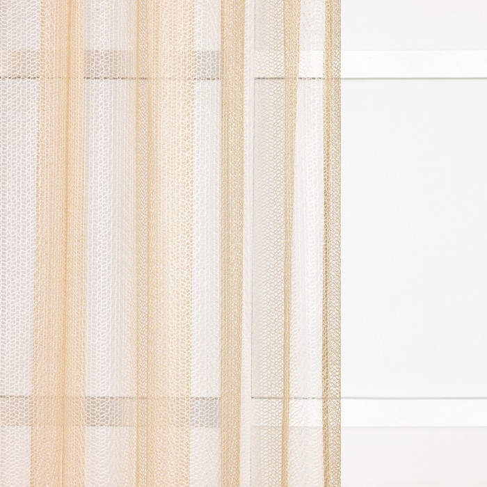 Тюль "Измир", размер 280х300 см-1 шт., шторная лента, цвет экрю