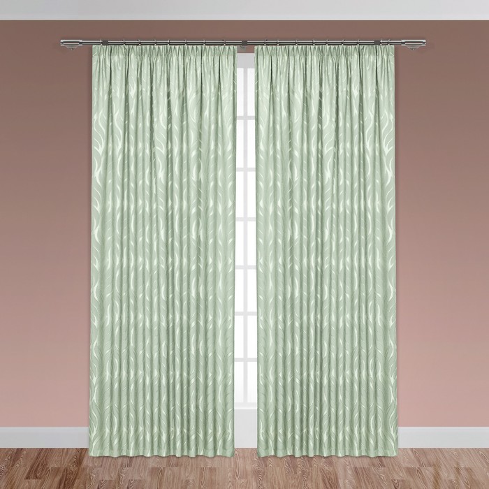 Штора "Роде", размер 160х260 см-1 шт., цвет зелёный