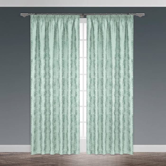 Штора "Россини", размер 200х270 см-1 шт., цвет бирюзовый