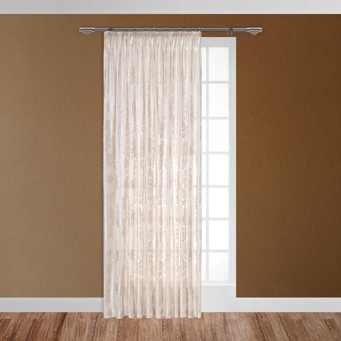 Тюль "Мадрид", размер 270х300 см-1 шт., шторная лента, цвет экрю