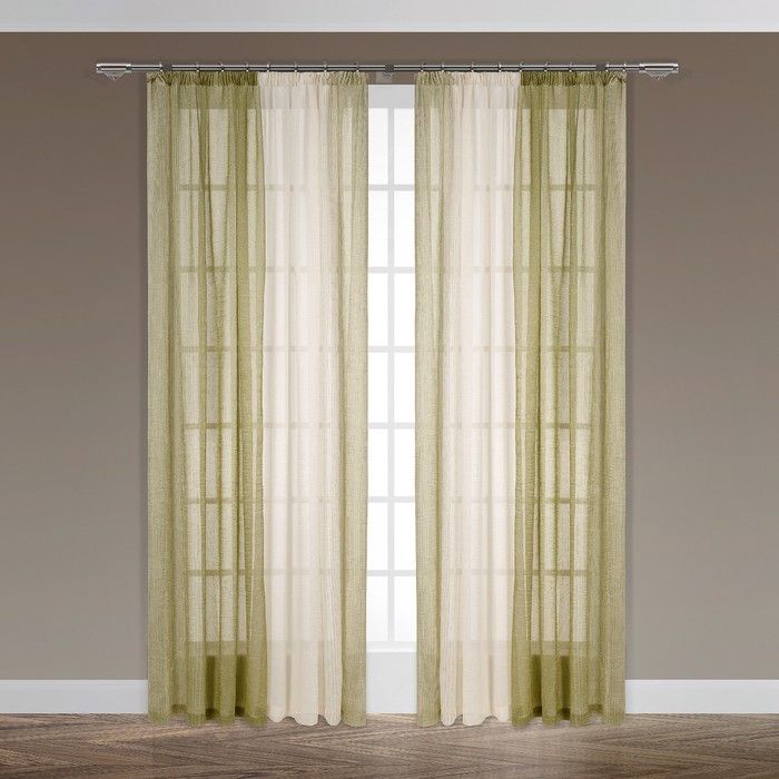 Тюль "Сорренто", размер 280х300 см-1 шт., шторная лента