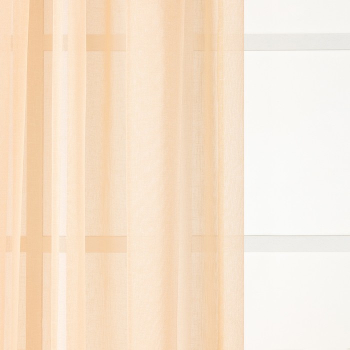 Тюль "Эмилия", размер 270х300 см-1 шт., шторная лента, цвет шампань