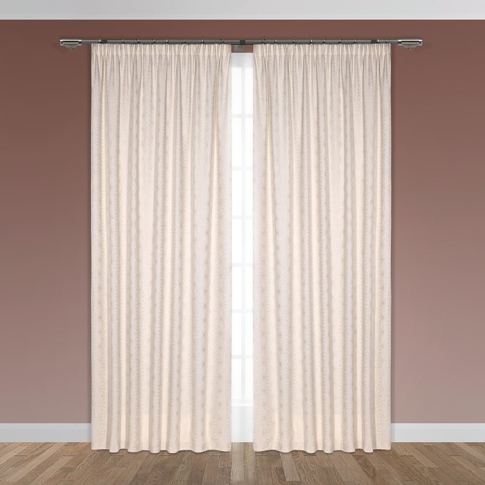 Штора "Бурже", размер 160х260 см-1 шт., цвет белый