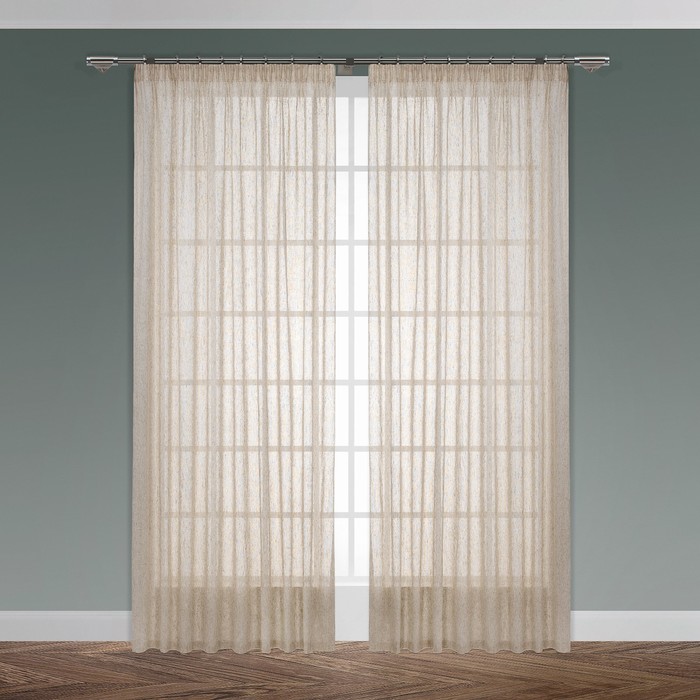 Штора "Верин", размер 200х270 см-1 шт., цвет бежевый