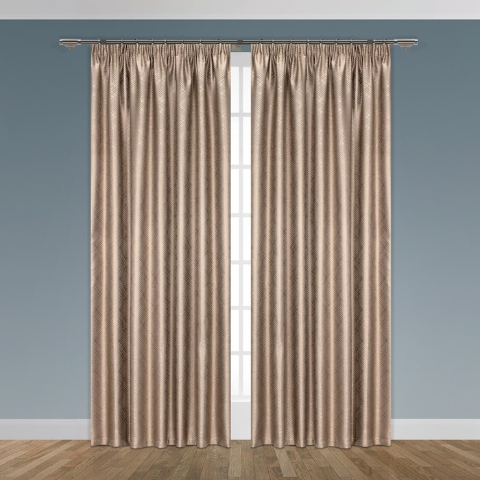 Штора "Леоне", размер 160х260 см-1 шт., цвет коричневый