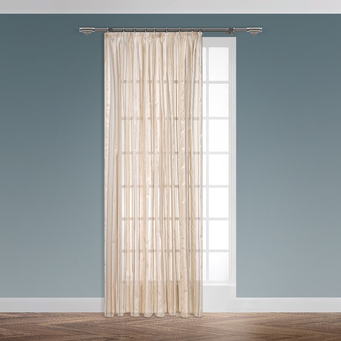 Тюль "Авеню", размер 270х300 см-1 шт., шторная лента, цвет бежевый