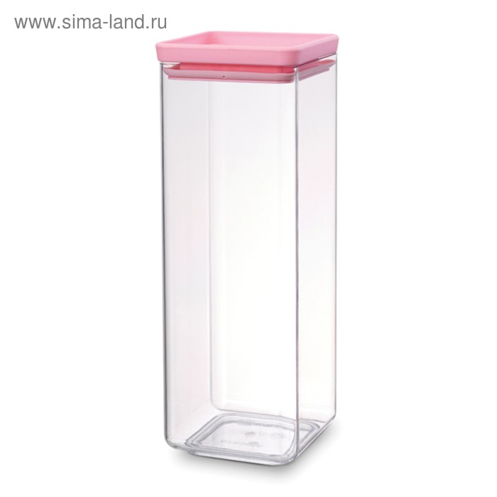 цена Прямоугольный контейнер Brabantia Tasty Colours, цвет розовый, 2.5 л