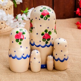 

Матрёшка «Авдосья», белое платье, 5 кукольная, 18 см