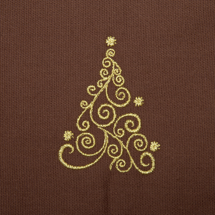 Набор салфеток "Этель" Волшебная ёлка, 40х40 цвет шоколад, 2 шт, с ВМГО хл, 200 гр/м²