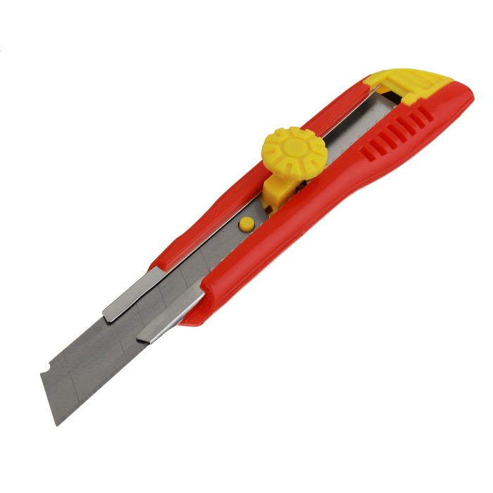 Нож универсальный Hobbi, корпус пластик, винтовой фиксатор, усиленный, 18 мм