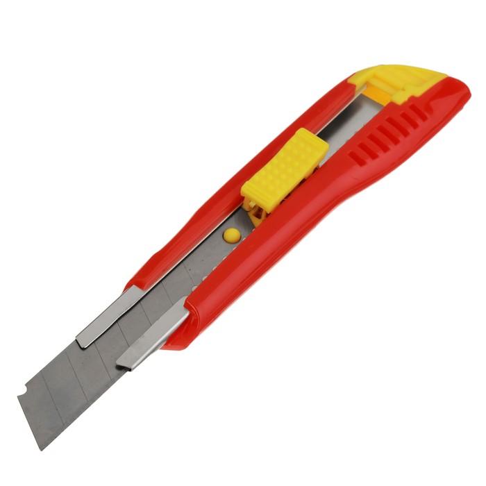 Нож универсальный Hobbi, корпус пластик, квадратный фиксатор, усиленный, 18 мм