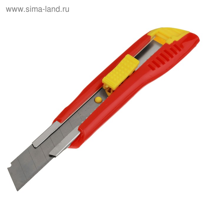 фото Нож универсальный hobbi, корпус пластик, квадратный фиксатор, усиленный, 18 мм