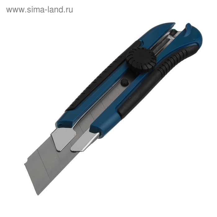 фото Нож универсальный remocolor, прорезиненный корпус, винтовой фиксатор, усиленный, 25 мм
