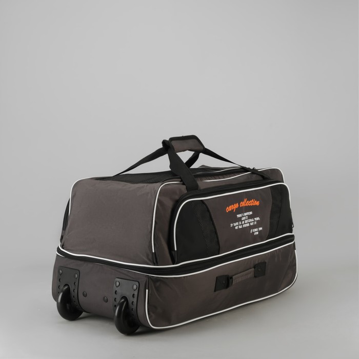 Сумка дорожная на колесах с расширением, отдел на молнии, наружный карман, цвет хаки