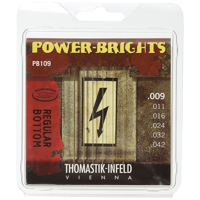 Струны для электрогитары Thomastik PB109 Power-Brights Regular Bottom 9-42