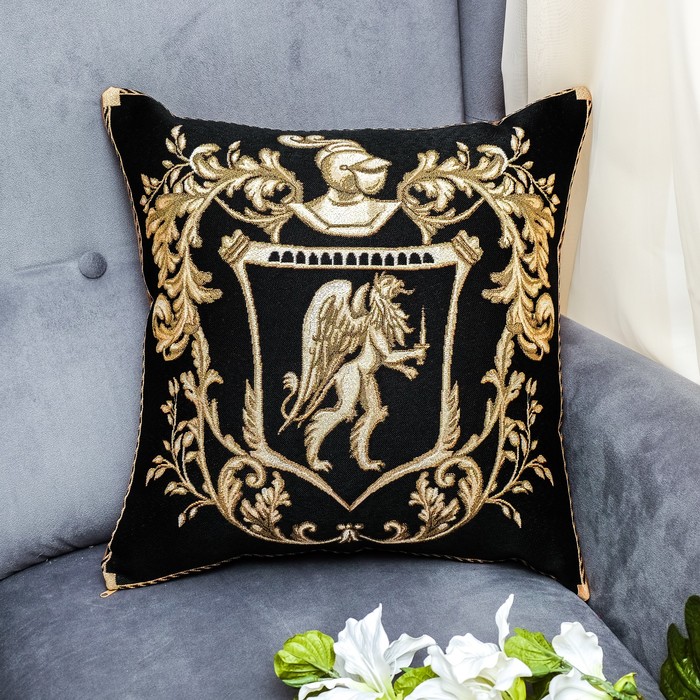 Наволочка из гобелена Герб правая 45*45, 370 г/м пэ 100%