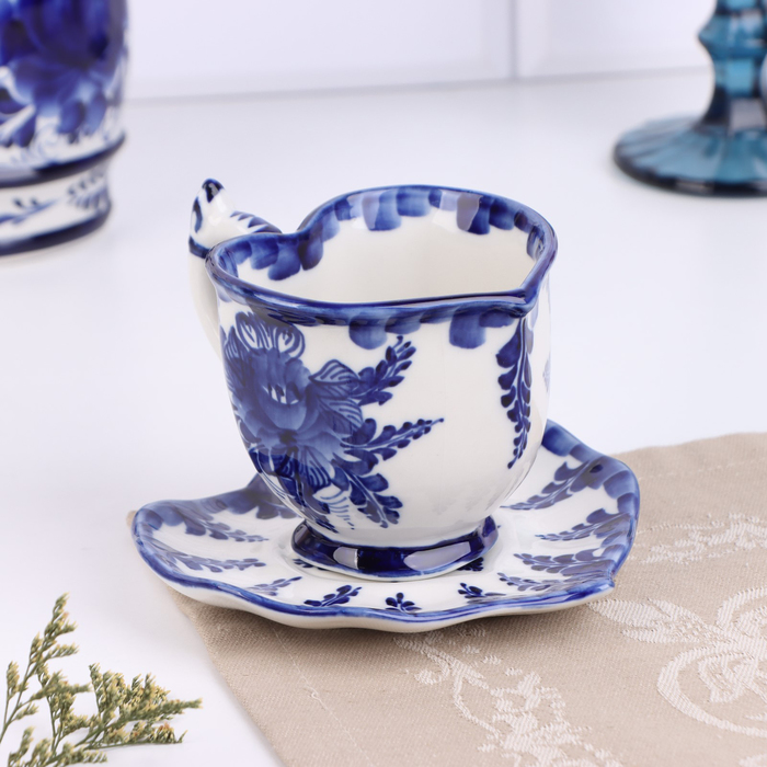 Чайная пара Кофейная гжель 1310₽